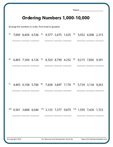 Ordering of Numbers に対する画像結果