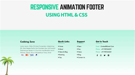Image result for Footer Using HTML/CSS
