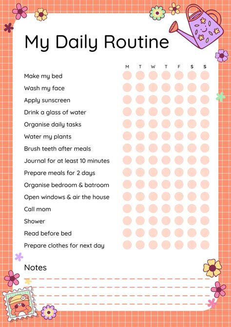 Image result for Weekly Daily Routine Checklist