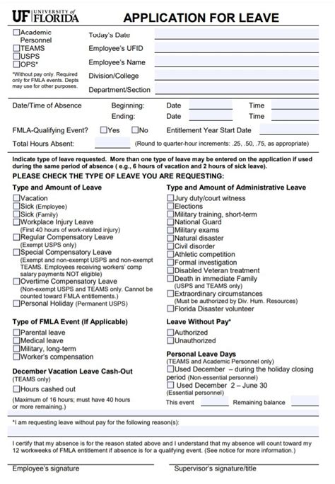Image result for Editable Leave Application Form