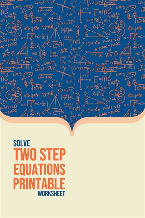 Image result for Solve 2 Step Linear Equations Work Sheet
