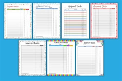 Image result for Assignment Tracker Template Cute
