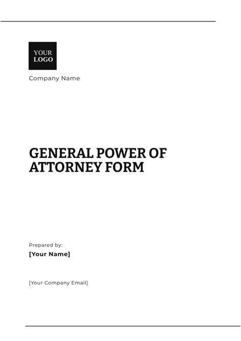 Power of Attorney Form Template に対する画像結果