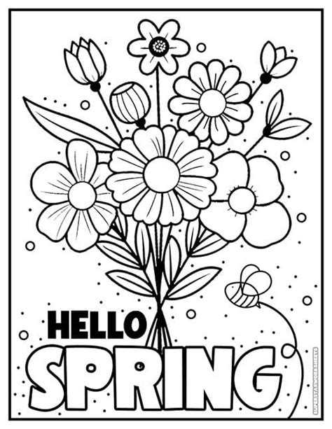 Image result for Spring Coloring Flower Pictures for Kids