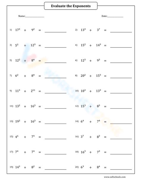 Exponent Fun Worksheet-এর ছবি ফলাফল