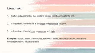 Image result for Linear Text Examples