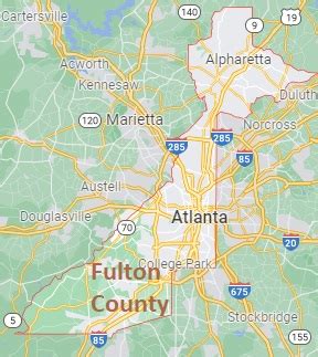 Fulton County Georgia Map に対する画像結果