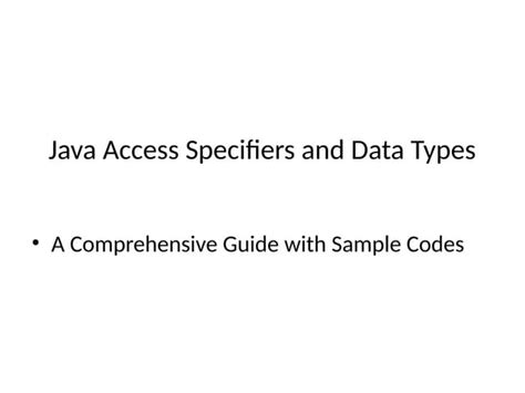 Afbeeldingsresultaten voor Access Specifiers in Java with Colours