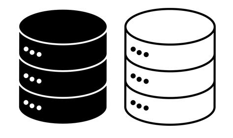 Toradh íomhá ar Vector Database Icon Outline SVG