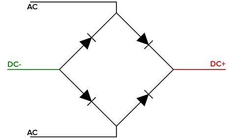 Toradh íomhá ar Full Bridge Rectifier Diode Setup