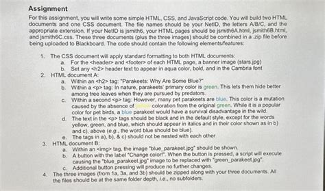 HTML Code Assignment に対する画像結果