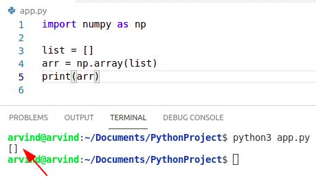 Image result for Python Empty Array