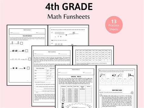 Image result for Test Paper for 4th Grade Math