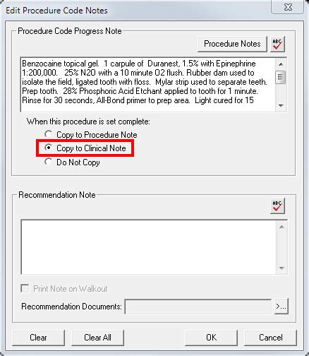 Procedure Note Example に対する画像結果