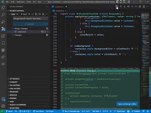 Afbeeldingsresultaten voor Visual Studio Code Merge Editor
