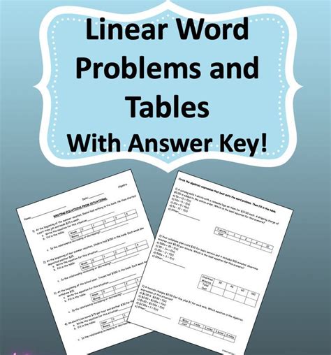 Image result for Simple Linear Word Problems