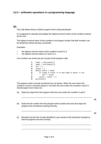 Toradh íomhá ar GCSE Computer Science Questions