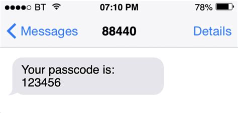Image result for One Time Passcode Text Message PNG