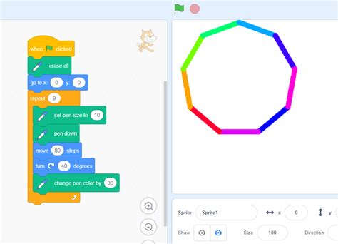 Scratch Drawing Polygon に対する画像結果
