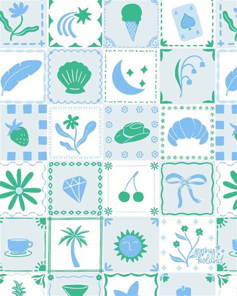 Blue Tile Pattern Drawing に対する画像結果