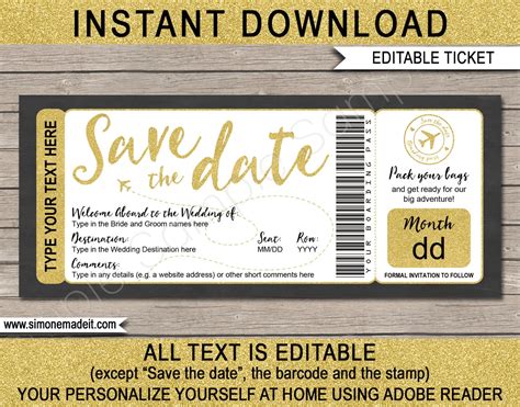 Toradh íomhá ar Save the Date Ticket Template Corpse Bride