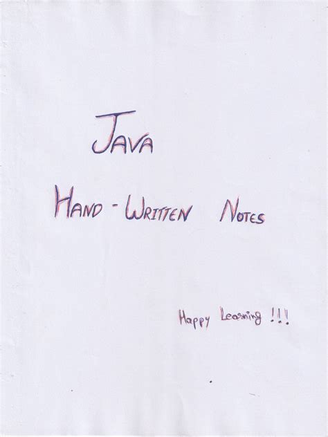 Image result for Java Handwritten Notes Scribd PDF