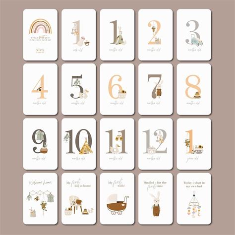 Afbeeldingsresultaten voor Baby Milestone Cards