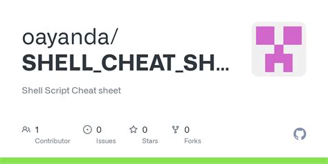 Toradh íomhá ar Bourne Shell Script Cheat Sheet