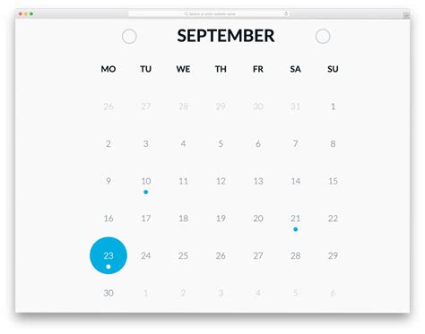 HTML Calendar Design with Code Internal CSS に対する画像結果