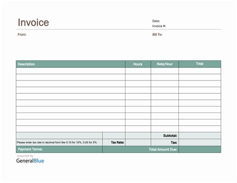 Toradh íomhá ar Free Fillable Invoice PDF