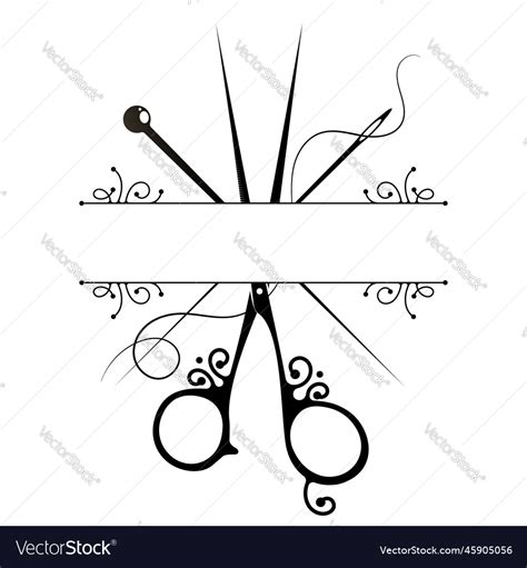 Image result for Needle Thread Scissor Patterns Vector