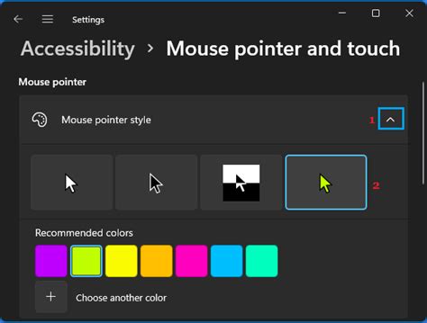 Image result for Change Pointer Color Windows 11