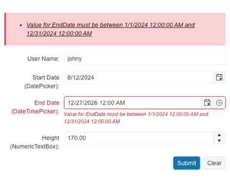 Image result for Telerik Sample Form