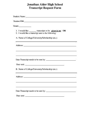 Image result for All School Transcript Request Form