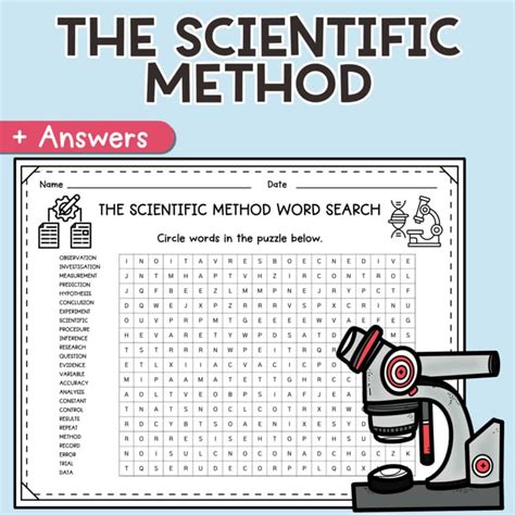 Image result for Scientific Method Word Search Answer Key