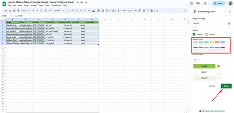 Image result for Google Sheets Table Modern Design