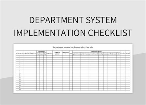 Image result for Implementation Checklist Template Excel