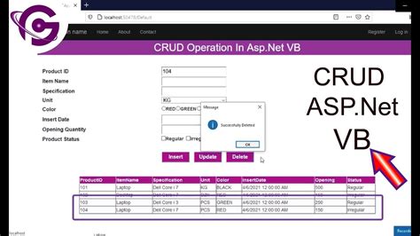 Image result for Crud App ASP SQL