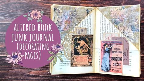 Junk Journal Tutorials YouTube Decorating Journal Pages 2022 に対する画像結果