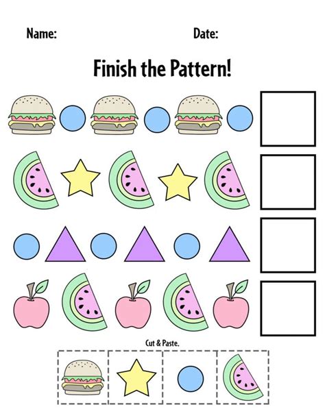 Image result for Elementary Pattern Worksheet