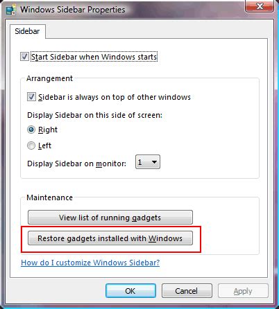 Image result for How to Restore Sidebar