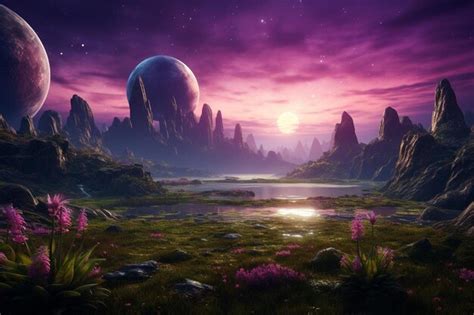 Image result for Alien Planet Purpl and Green