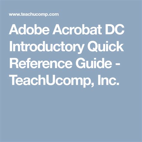 Image result for Adobe Acrobat DC Quick Reference PDF