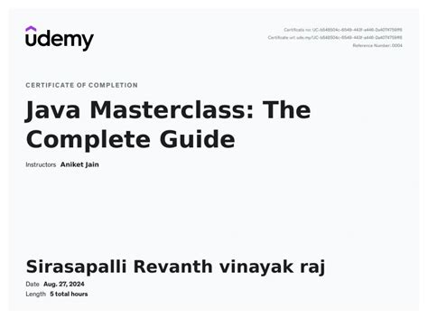 Toradh íomhá ar Screenshot of Completed Java Review Course