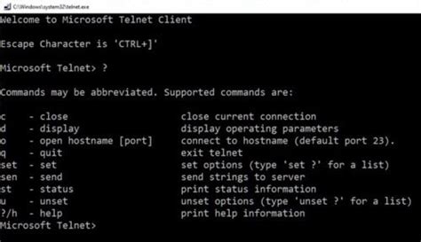 Image result for Telnet Windows Format