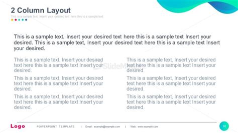 Two-Column Slide Professional Layout に対する画像結果