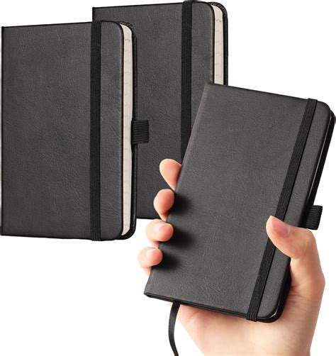 Amazon.com : (2 Pack) Pocket Notebook Small Hardcover Writing Note Book ...