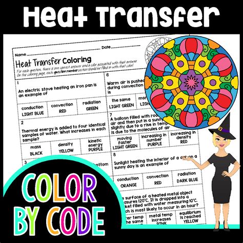 Image result for Heat Transfer Color by Number Answer Key