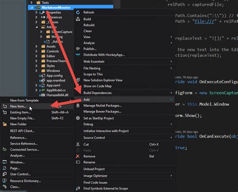 Image result for Menu in Visual Studio
