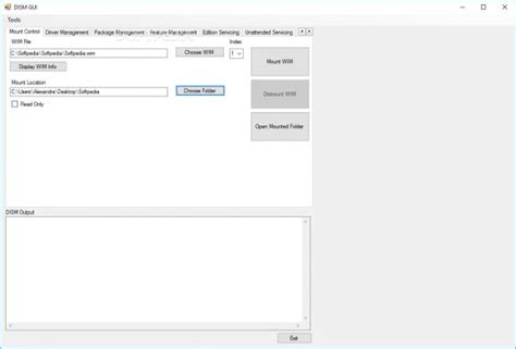 DISM GUI に対する画像結果